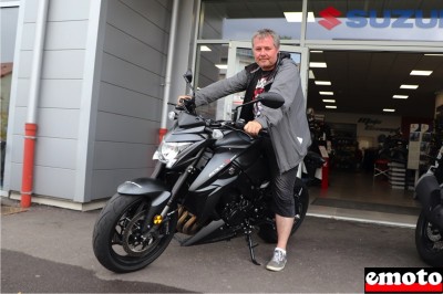 Cédric et sa Suzuki GSXS 1000 chez Moto Concept 57 Merlebach