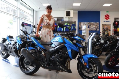 Myriam et sa Suzuki GSXS 750 A2 chez Moto Concept 57