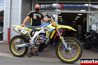 Antonio et sa Suzuki RMZ 250 chez Moto Concept à Merlebach