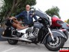 Alain et son Indian Roadmaster chez Indian Toulon