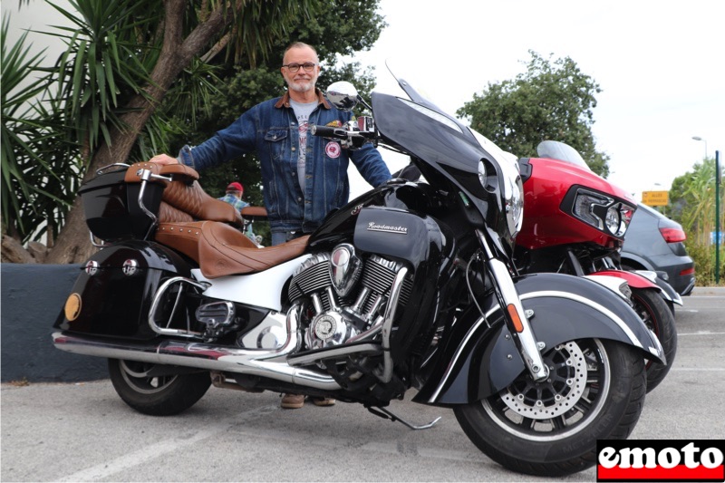 Alain et son Indian Roadmaster chez Indian Toulon, alain et sa roadmaster chez indian toulon