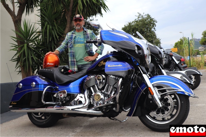 Romi et son Indian Roadmaster Elite chez Indian Toulon, romi et son indian roadmaster elite chez indian toulon