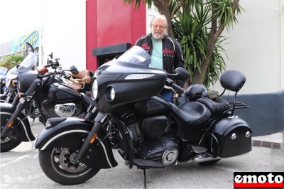 Serge et son Indian Chieftain Dark Horse chez Indian Toulon