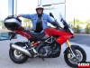 Philippe et son Aprilia Caponord 1200 au Moto Park Mauguio