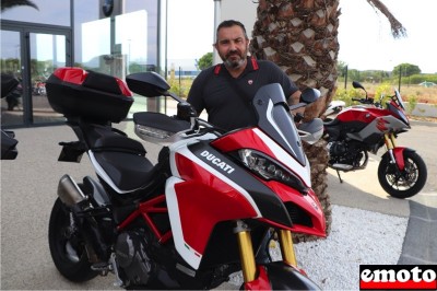 Julio et sa Ducati Multistrada 1260 Pikes Peak au Moto Park