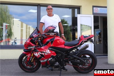 Patrick et sa Suzuki GSXR 1000 à Motos Dario Horbourg-Wihr