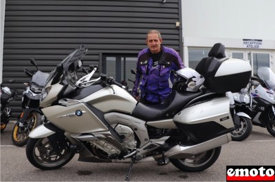 Serge et sa BMW K 1600 GTL chez JMS Motos en Avignon