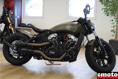 Indian Bobber 1200 Army, une prépa signée Indian Mulhouse