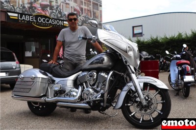 Hassen et son Indian Chieftain Elite chez Indian Lyon