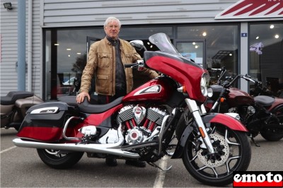 Philippe et son Indian Chieftain Elite chez Indian Rennes