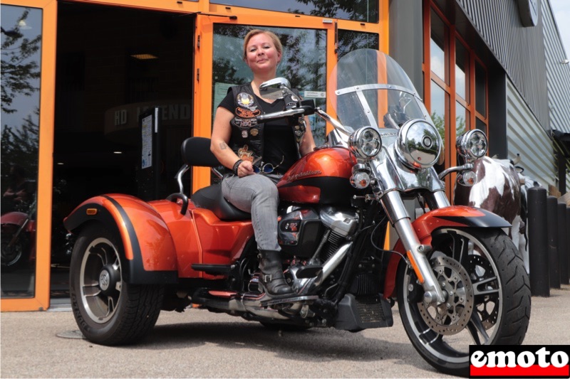 Harley-Davidson Freewheeler de Sophie chez HD Légende 76, harley davidson freewheeler 114 de sophie