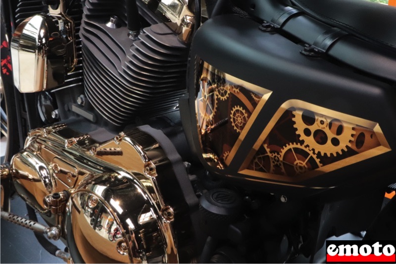 Harley-Davidson 72 Golden Gear en or, prépa HD Légende 76, harley davidson sportster 72 en or par hd legende 76