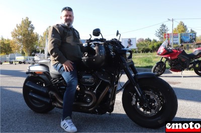 Harley-Davidson Fat Bob de Nicolas chez H-D Sunroad à Salon