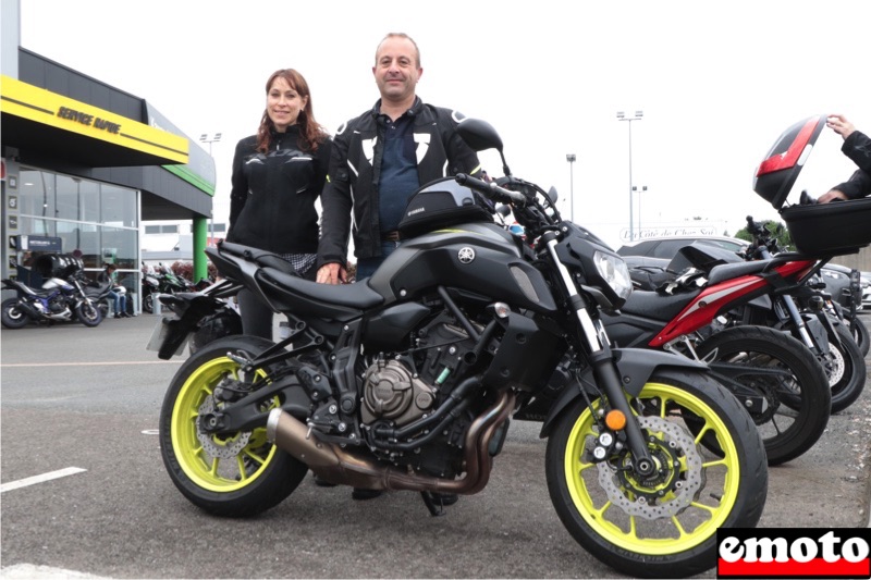 Yamaha MT 07 en A2 de Richard chez Yam Center à Mérignac, yamaha mt 07 en a2 de richard avec laura chez yam center a merignac