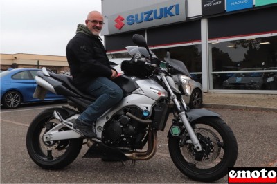 Suzuki GSR 600 de Bruno chez Motos Shumpp à Strasbourg