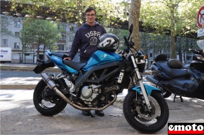 Suzuki SV 650 de Louis chez Action Bike à Paris