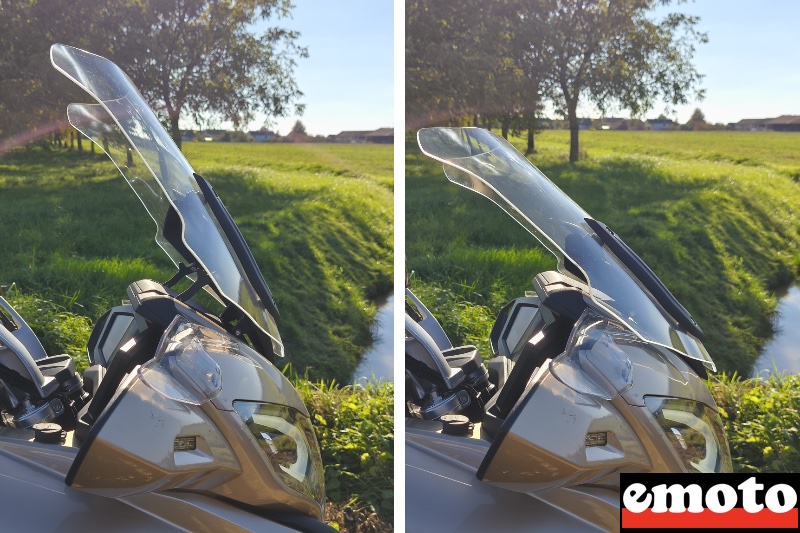 belle amplitude pour le reglage du pare brise