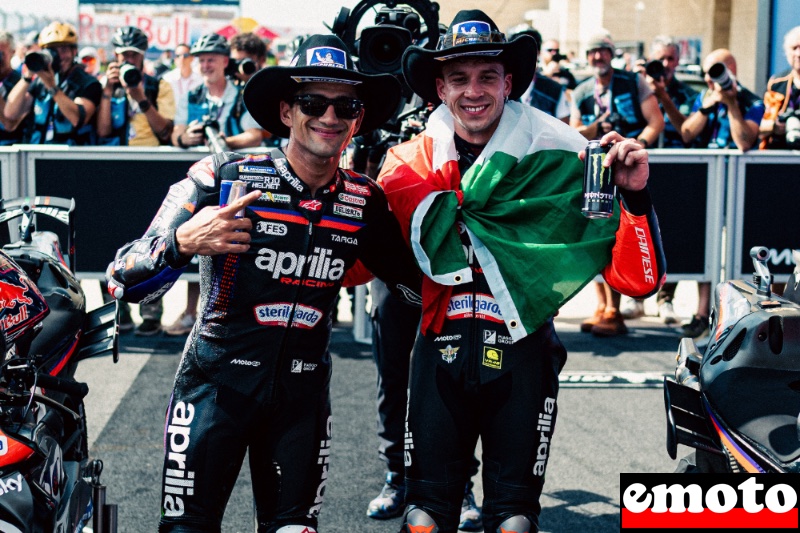 Bezzecchi, Jultoto18 et cakethierry, gagnent le GP des USA, marco bezzecchi et jorge martin offrent un nouveau double a aprilia aux usa