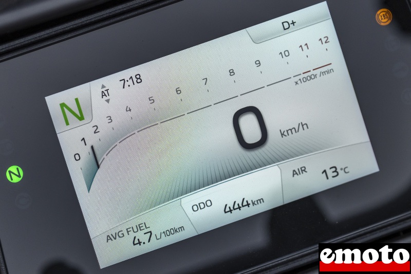 tableau de bord avec l indicateur at pour automatique a gauche et d a droite